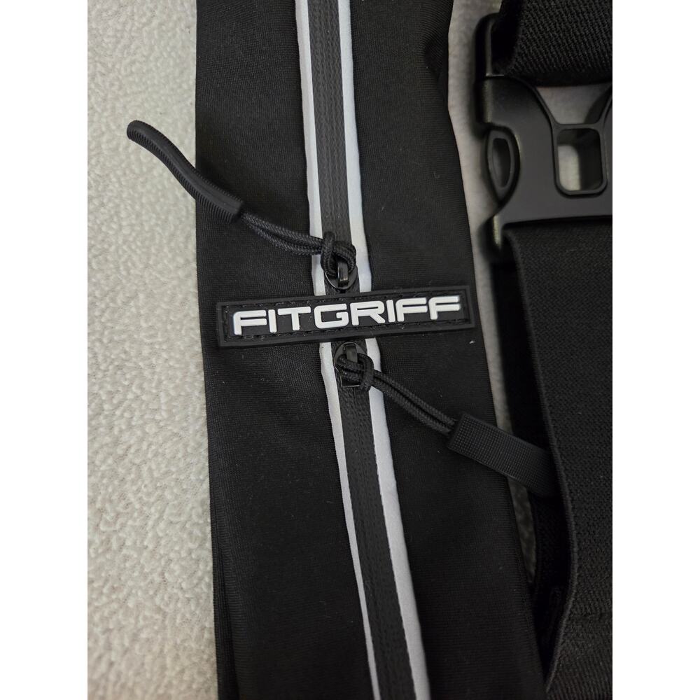 NEW Fitgriff® Running Belt Secure Jogging Black Medium Large Zip Wallet